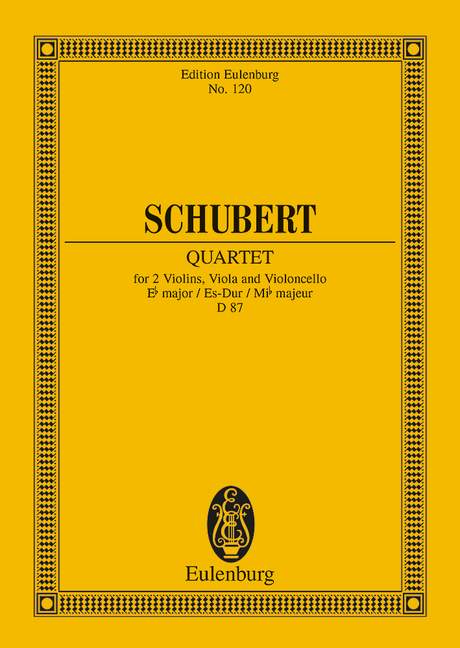 Schubert: Quartet Eb major Opus 125/1 D 87 (Study Score) published by Eulenburg